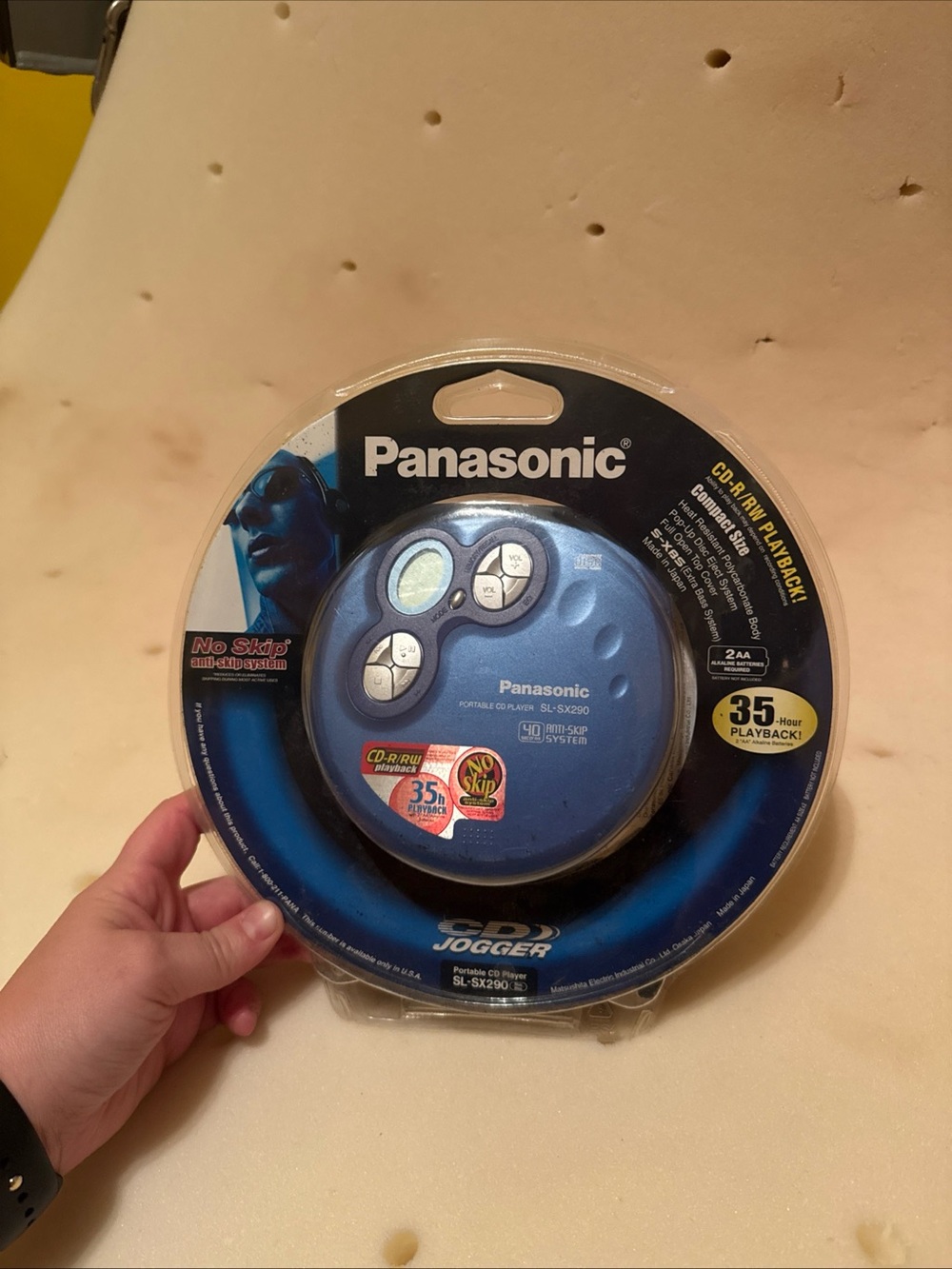 Panasonic CD Jogger SL-SX290 Portable CD Player Blue Anti-Skip CD-R/RW 35h